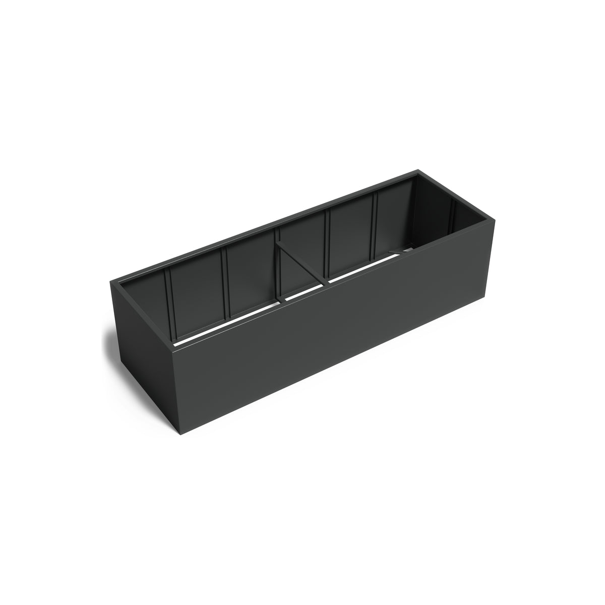 Pflanzkübel ADEZZ CARREZ rechteckig ohne boden 300 × 100 × 80 cm aus Aluminium – Modellabbildung
