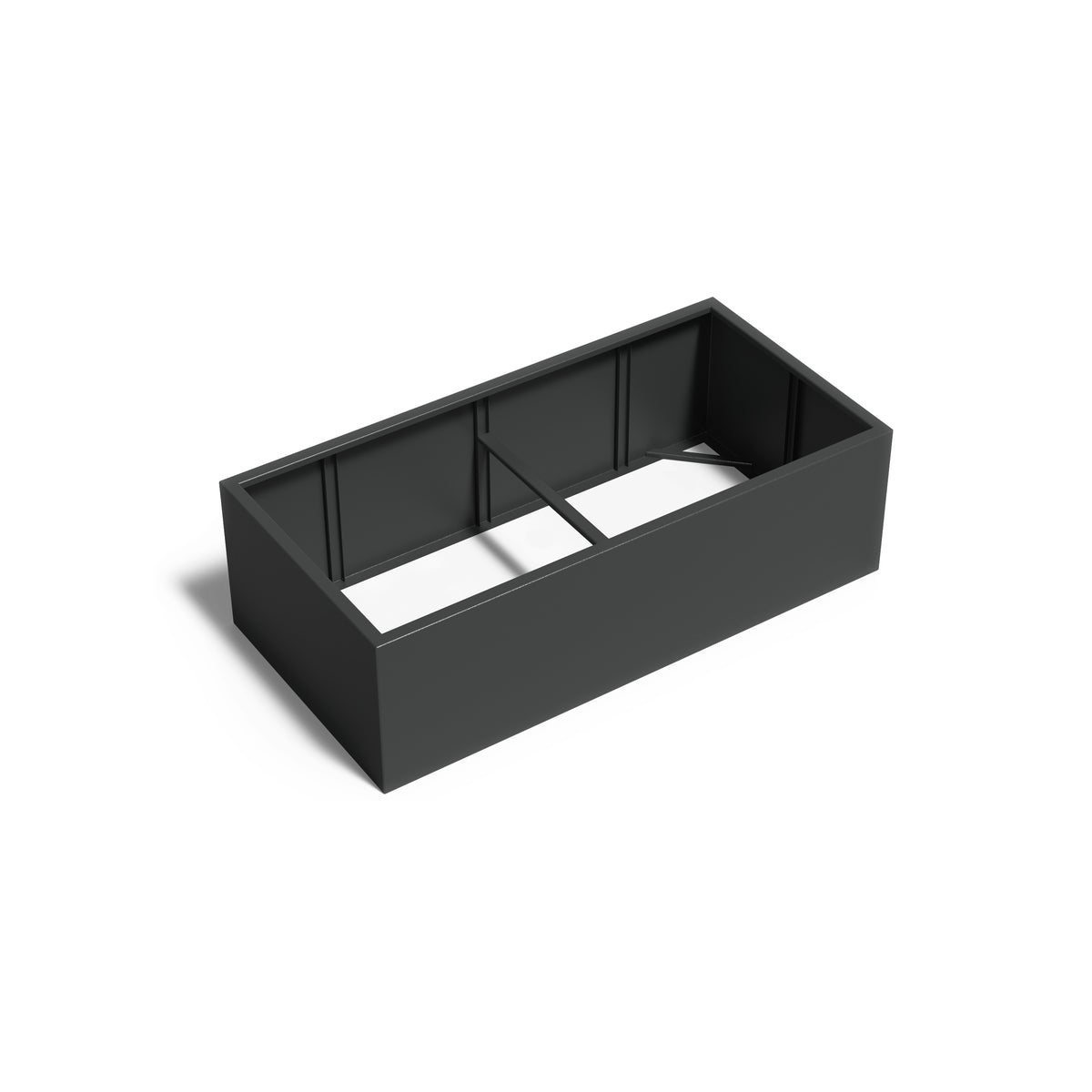 Pflanzkübel ADEZZ CARREZ rechteckig ohne boden 200 × 100 × 60 cm aus Aluminium – Modellabbildung