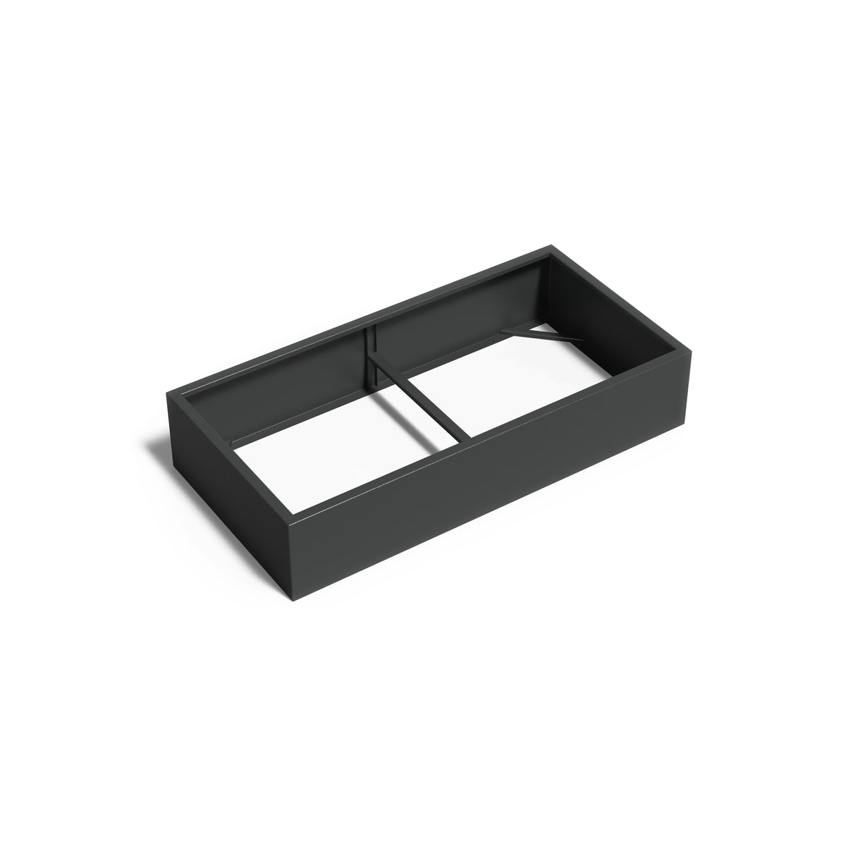 Pflanzkübel ADEZZ CARREZ rechteckig ohne boden 200 × 100 × 40 cm aus Aluminium – Modellabbildung