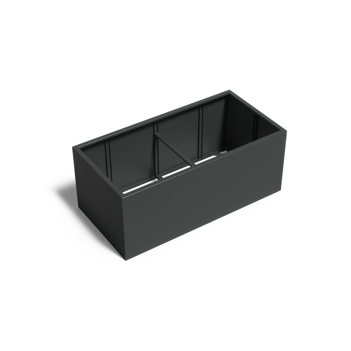 Pflanzkübel ADEZZ CARREZ rechteckig ohne boden 200 × 100 × 80 cm aus Aluminium – Modellabbildung