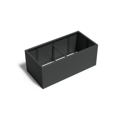 Pflanzkübel ADEZZ CARREZ rechteckig ohne boden 200 × 100 × 80 cm aus Aluminium – Modellabbildung