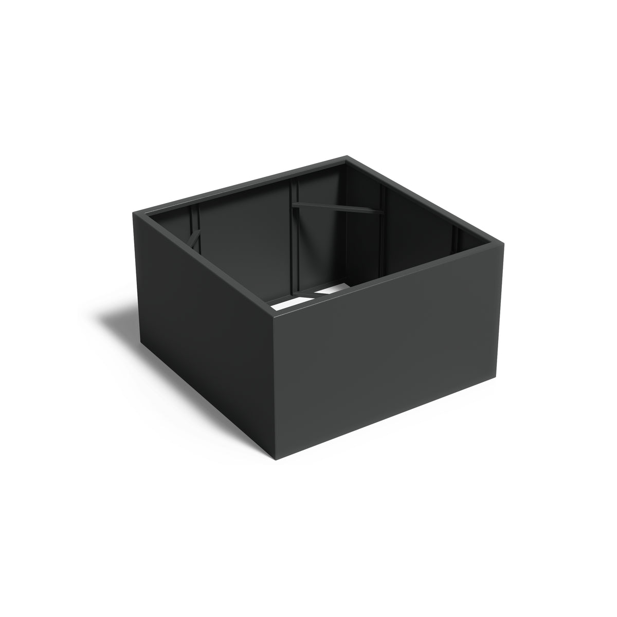 Pflanzkübel ADEZZ CARREZ quadratisch ohne boden 140 × 140 × 80 cm aus Aluminium – Modellabbildung