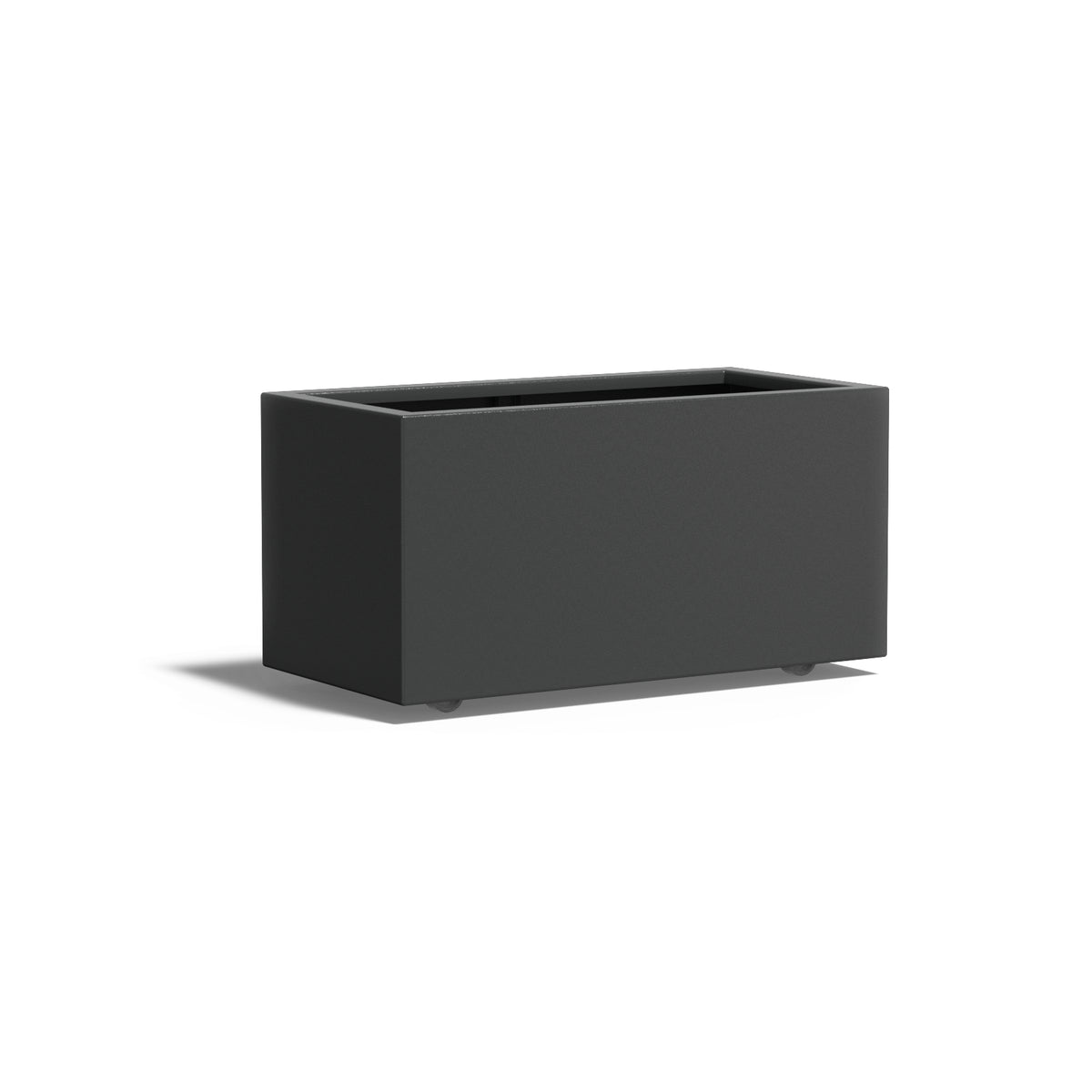 Pflanzkübel ADEZZ CARREZ rechteckig mit rollen 100 × 50 × 50 cm aus Aluminium – Modellabbildung