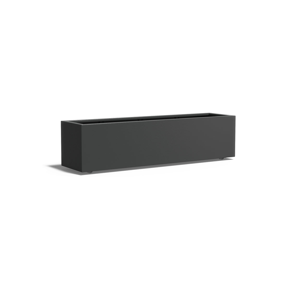 Pflanzkübel ADEZZ CARREZ rechteckig mit rollen 200 × 50 × 50 cm aus Aluminium – Modellabbildung
