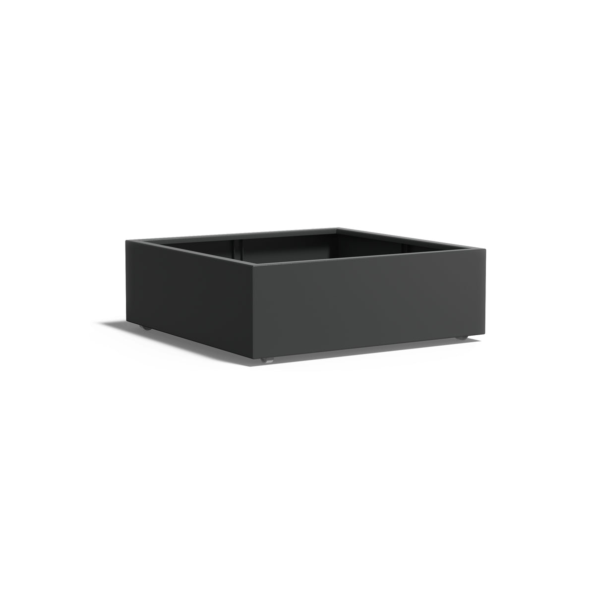 Pflanzkübel ADEZZ CARREZ quadratisch mit rollen 120 × 120 × 40 cm aus Aluminium – Modellabbildung