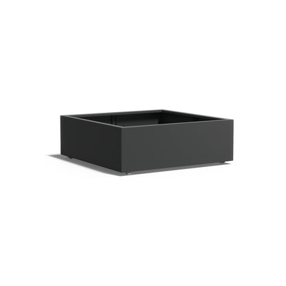 Pflanzkübel ADEZZ CARREZ quadratisch mit rollen 120 × 120 × 40 cm aus Aluminium – Modellabbildung