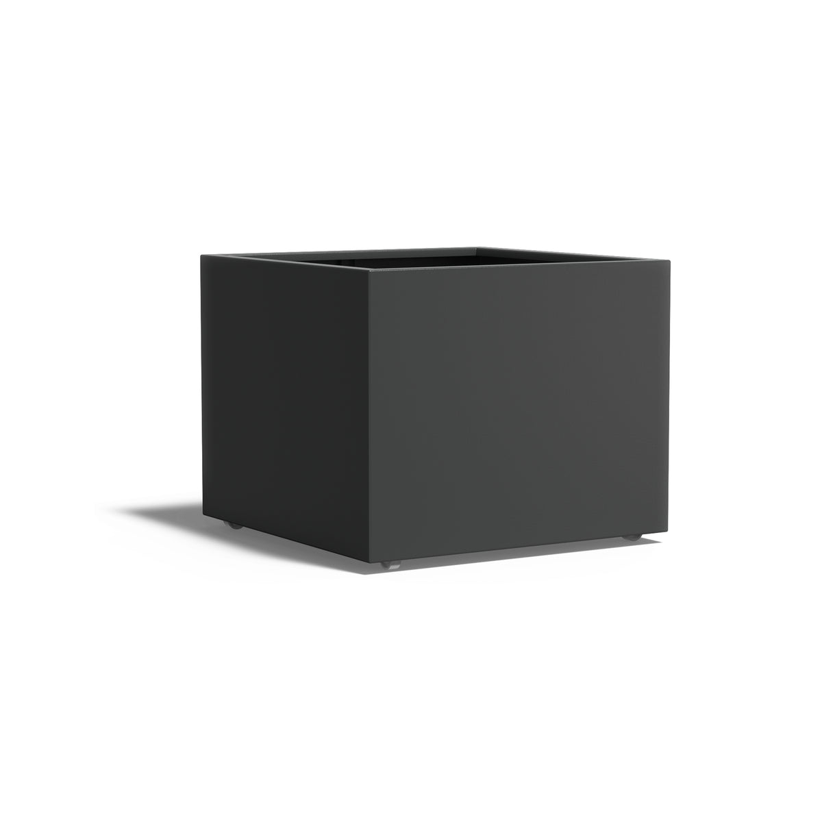 Pflanzkübel ADEZZ CARREZ quadratisch mit rollen 100 × 100 × 80 cm aus Aluminium – Modellabbildung