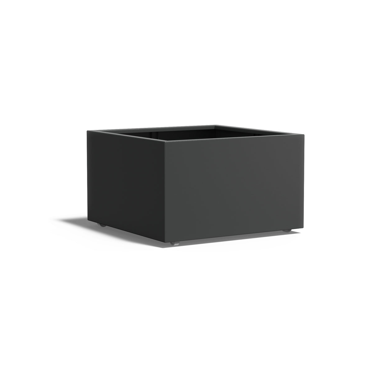 Pflanzkübel ADEZZ CARREZ quadratisch mit rollen 100 × 100 × 60 cm aus Aluminium – Modellabbildung