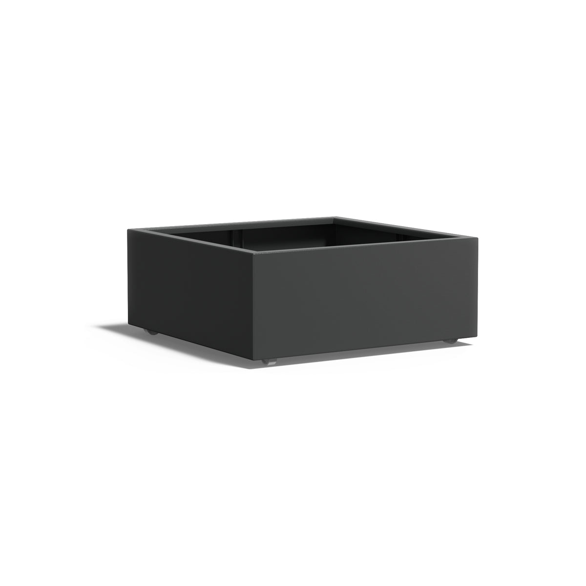 Pflanzkübel ADEZZ CARREZ quadratisch mit rollen 100 × 100 × 40 cm aus Aluminium – Modellabbildung