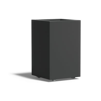 Pflanzkübel ADEZZ CARREZ quadratisch mit rollen 50 × 50 × 80 cm aus Aluminium – Modellabbildung
