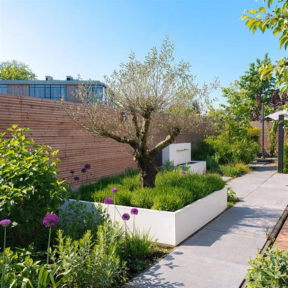 Pflanzkübel ADEZZ CARREZ aus Aluminium – Hersteller-Serienmotiv im Garten; Modellabbildung