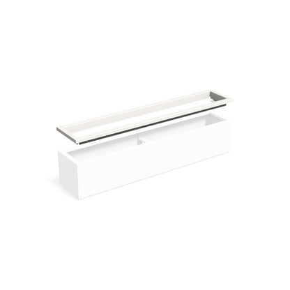in-lite Ready Profil für Pflanzkübel ADEZZ CARREZ, rechteckig 200 × 40 × 9,1 cm, aus Aluminium – Montageansicht; Pflanzkübel separat und nicht enthalten