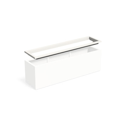 in-lite Ready Profil für Pflanzkübel ADEZZ CARREZ, rechteckig 200 × 50 × 9,1 cm, aus Aluminium – Montageansicht; Pflanzkübel separat und nicht enthalten
