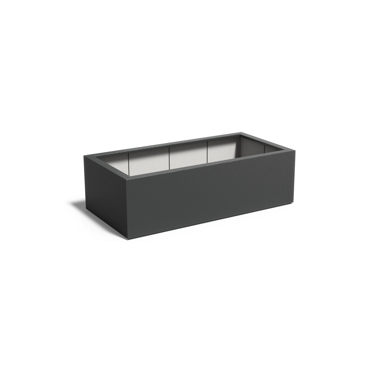 Pflanzkübel ADEZZ CARREZ aus Fiberglas, 200 × 100 × 60 cm – Modellabbildung