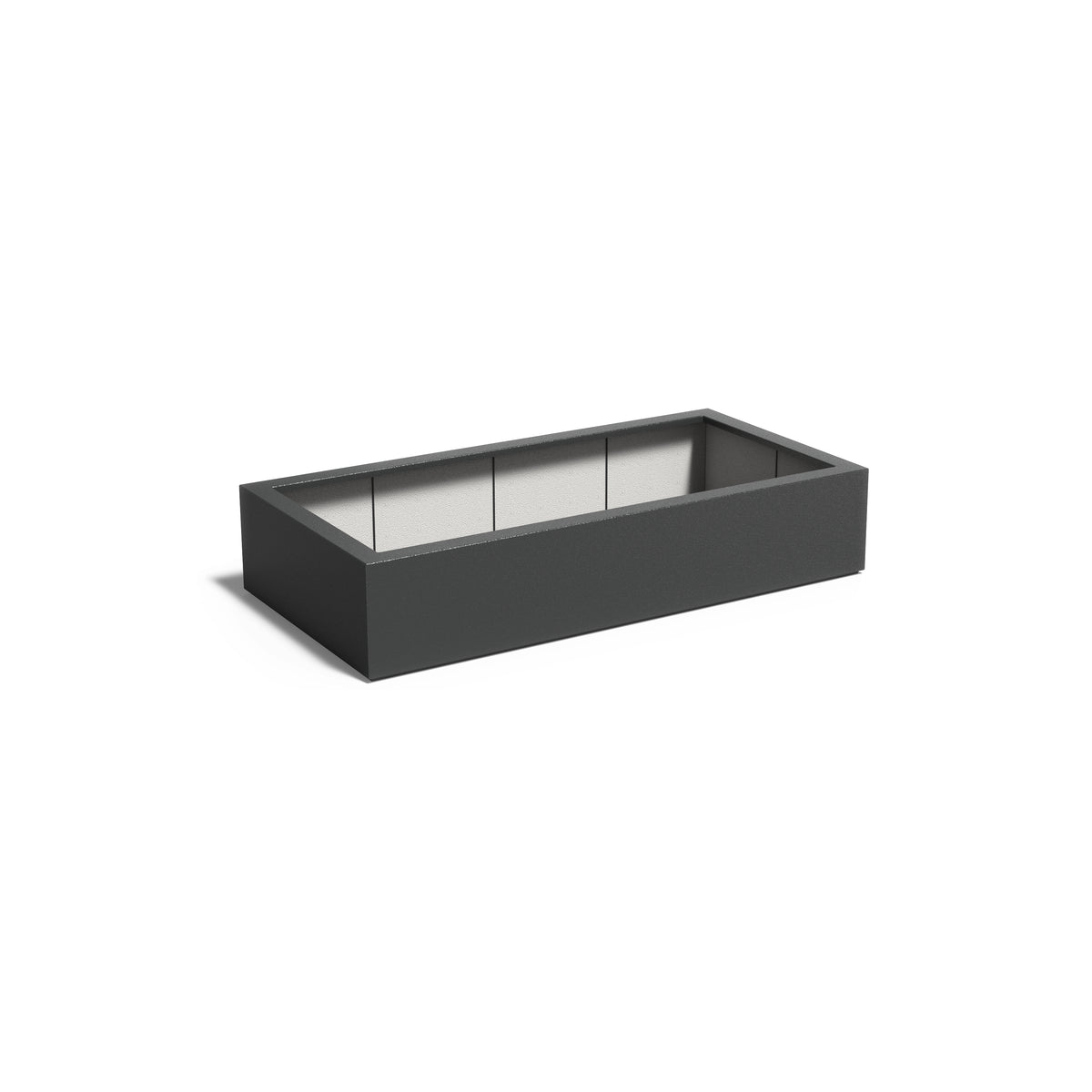 Pflanzkübel ADEZZ CARREZ aus Fiberglas, 200 × 100 × 40 cm – Modellabbildung