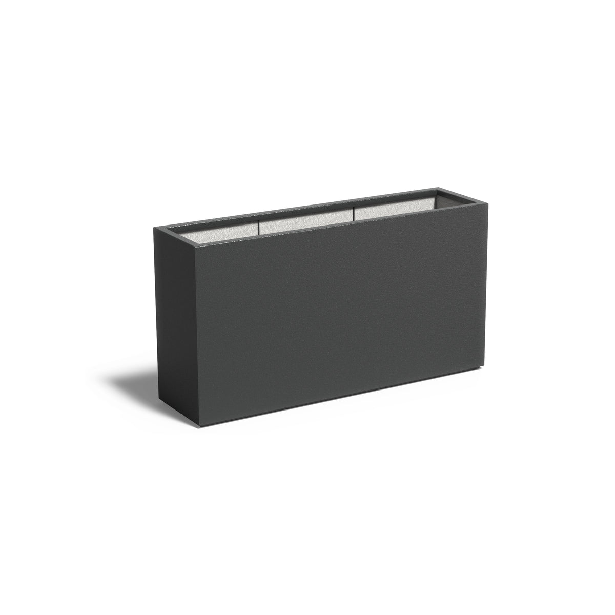 Pflanzkübel ADEZZ CARREZ aus Fiberglas, 150 × 40 × 80 cm – Modellabbildung