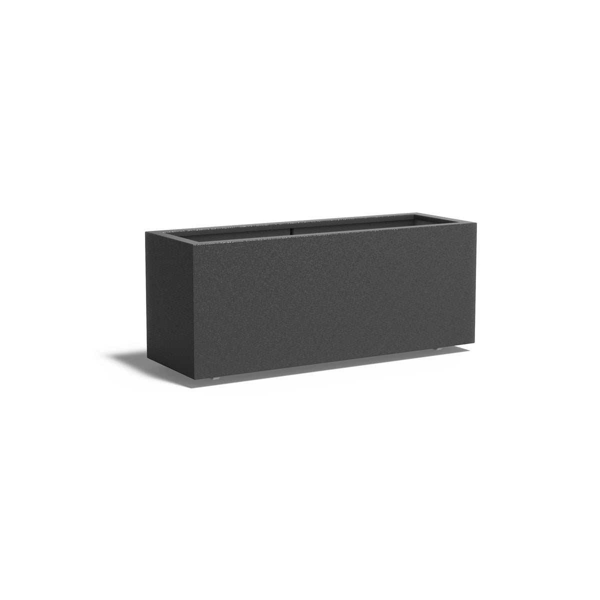 Pflanzkübel ADEZZ CARREZ aus Fiberglas mit Rollen, 150 × 50 × 60 cm – Modellabbildung