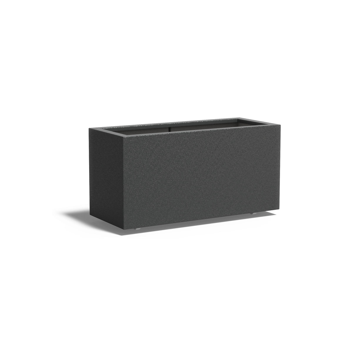 Pflanzkübel ADEZZ CARREZ aus Fiberglas mit Rollen, 120 × 50 × 60 cm – Modellabbildung
