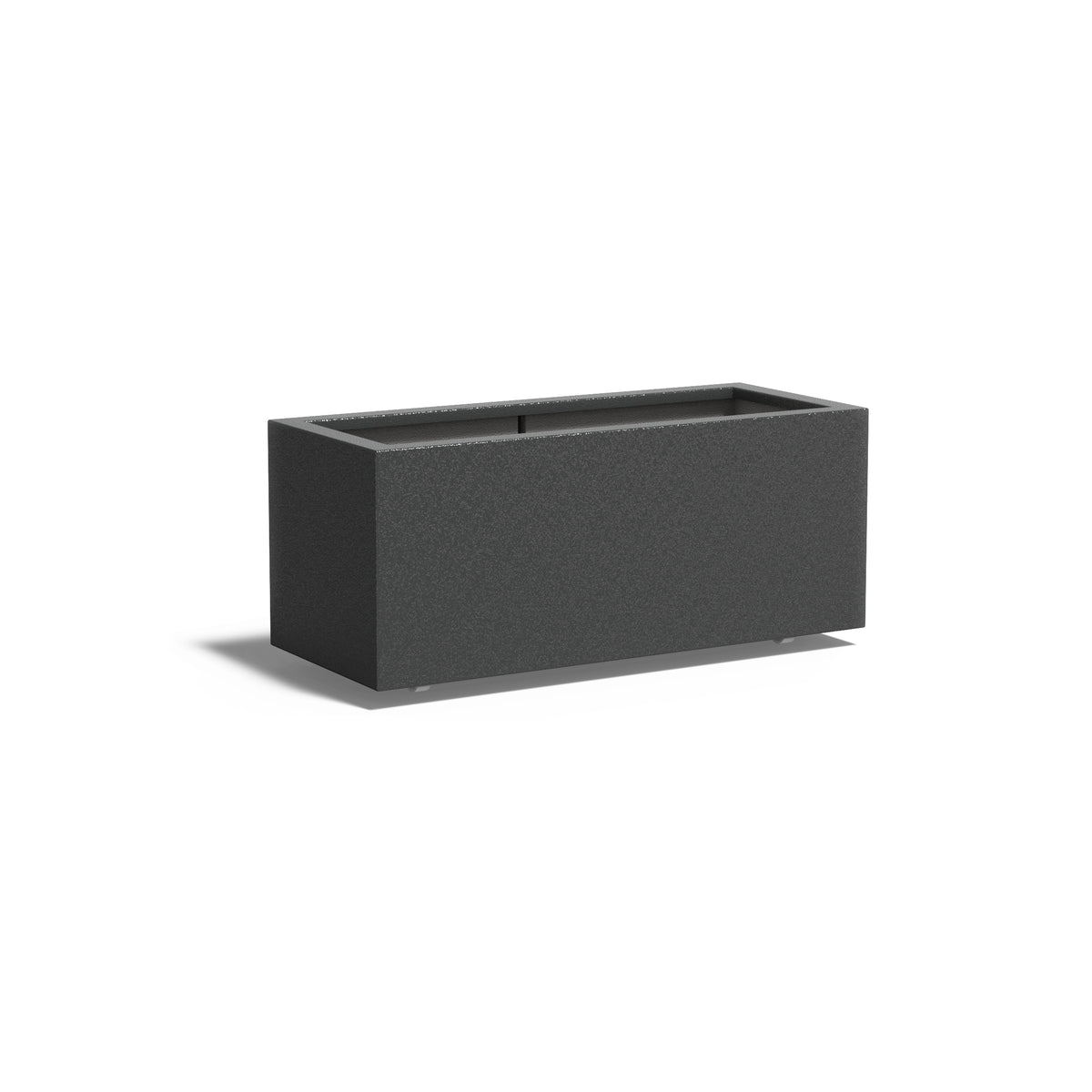 Pflanzkübel ADEZZ CARREZ aus Fiberglas mit Rollen, 120 × 50 × 50 cm – Modellabbildung
