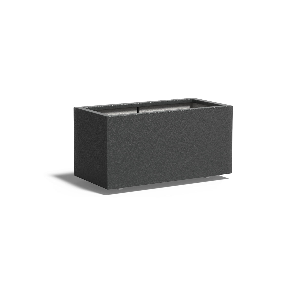 Pflanzkübel ADEZZ CARREZ aus Fiberglas mit Rollen, 100 × 50 × 50 cm – Modellabbildung