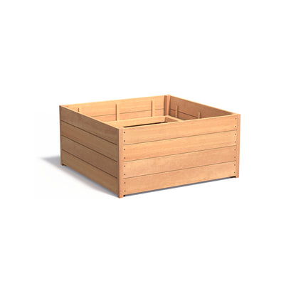 Pflanzkübel ADEZZ CARREZ quadratisch aus Hartholz, 120 × 120 × 57,4 cm