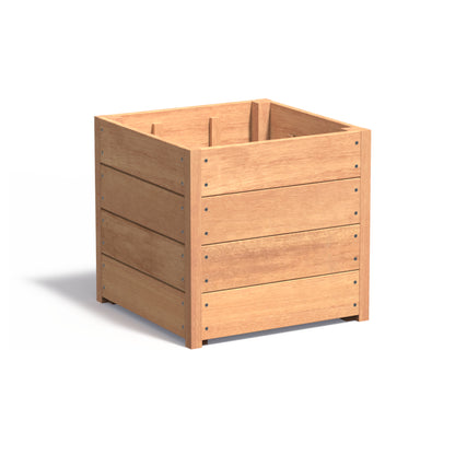 Pflanzkübel ADEZZ CARREZ quadratisch aus Hartholz, 60 × 60 × 57,4 cm