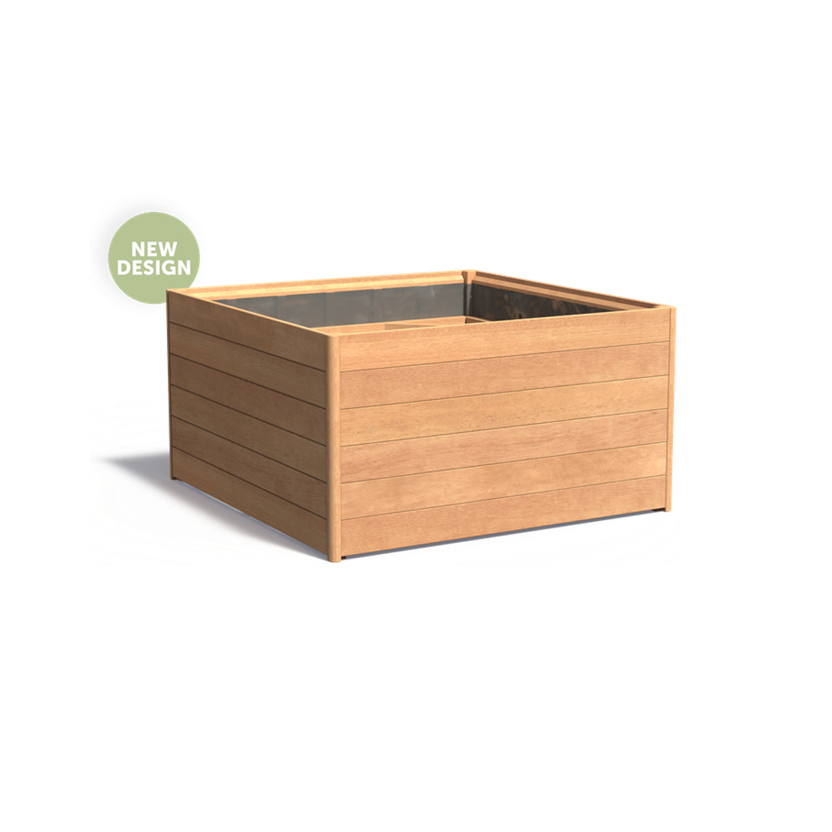 Pflanzkübel ADEZZ CARREZ quadratisch New Design aus Hartholz, 140 × 140 × 75 cm