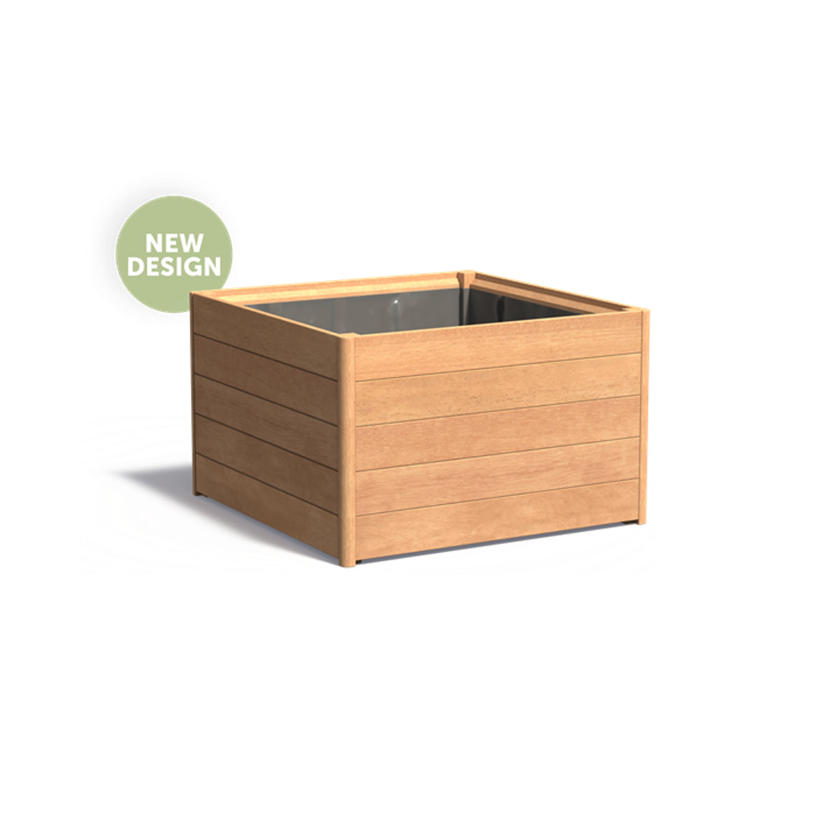 Pflanzkübel ADEZZ CARREZ quadratisch New Design aus Hartholz, 100 × 100 × 62,7 cm