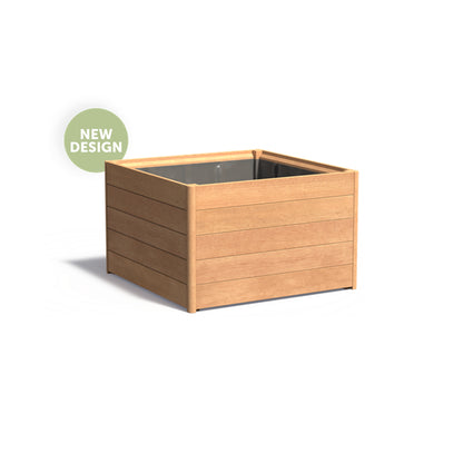 Pflanzkübel ADEZZ CARREZ quadratisch New Design aus Hartholz, 100 × 100 × 62,7 cm