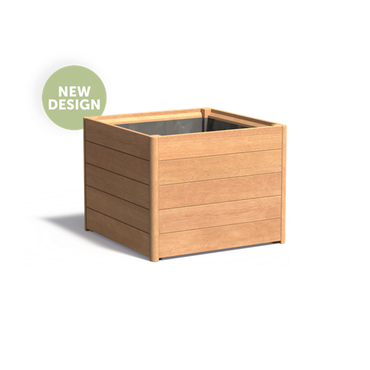 Pflanzkübel ADEZZ CARREZ quadratisch New Design aus Hartholz, 80 × 80 × 62,7 cm