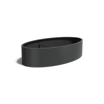 Pflanzkübel ADEZZ ELLIPSE aus Aluminium, 280 × 160 × 60 cm – Modellabbildung