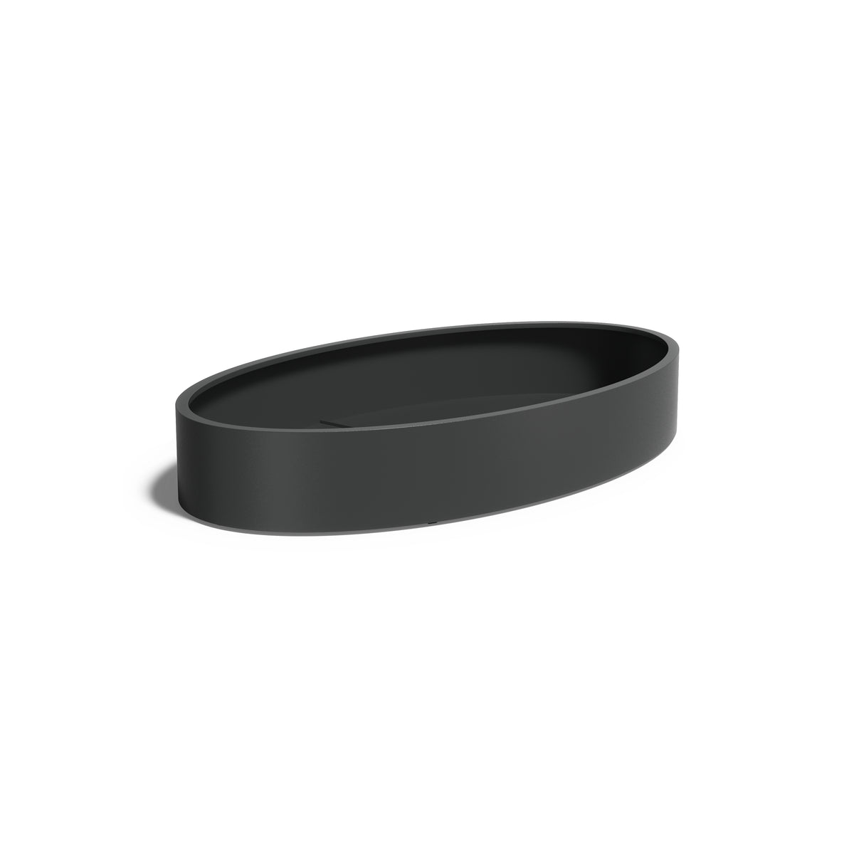 Pflanzkübel ADEZZ ELLIPSE aus Aluminium, 280 × 160 × 40 cm – Modellabbildung
