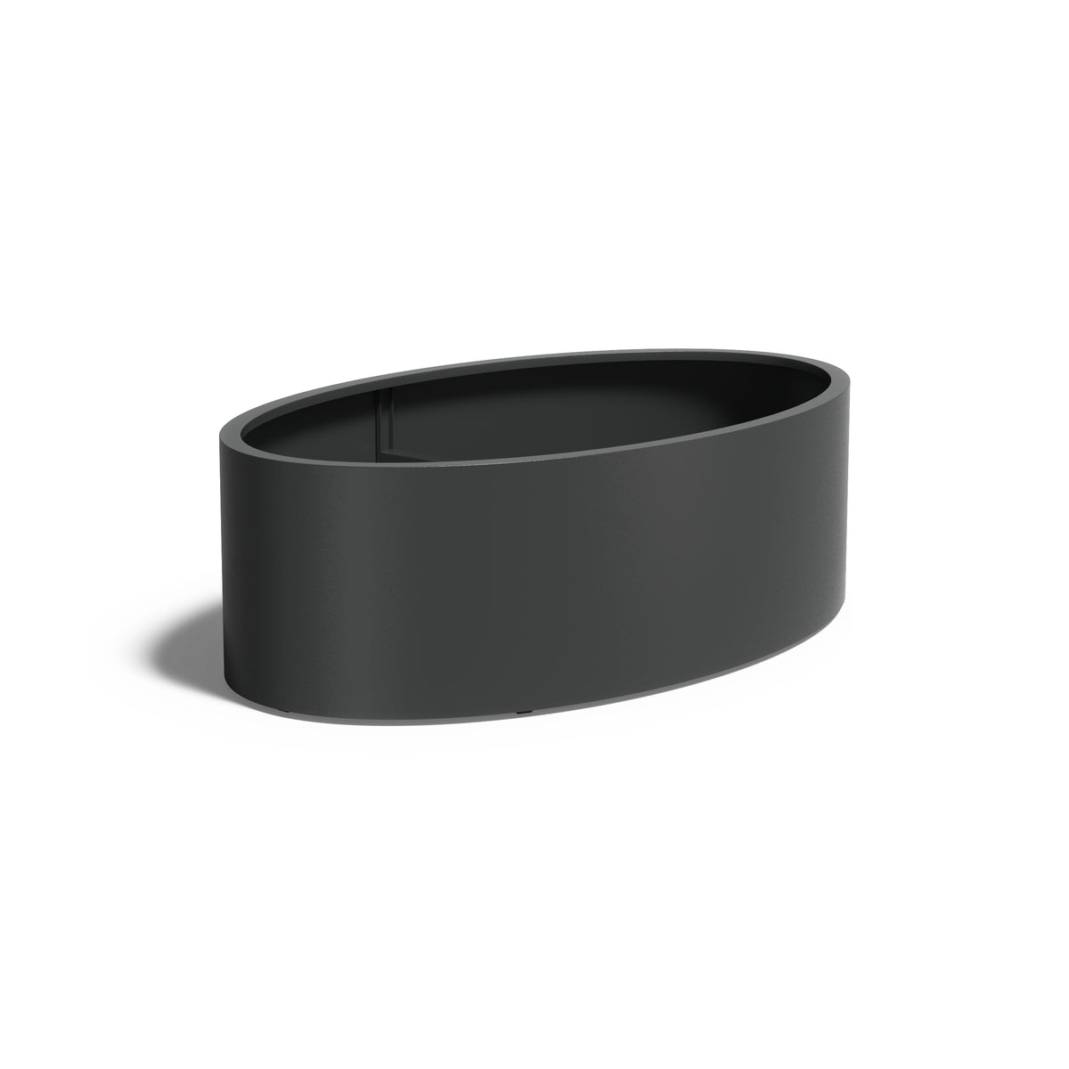 Pflanzkübel ADEZZ ELLIPSE aus Aluminium, 200 × 120 × 60 cm – Modellabbildung