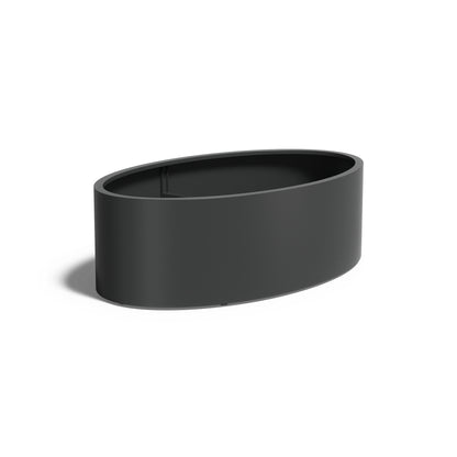 Pflanzkübel ADEZZ ELLIPSE aus Aluminium, 200 × 120 × 60 cm – Modellabbildung