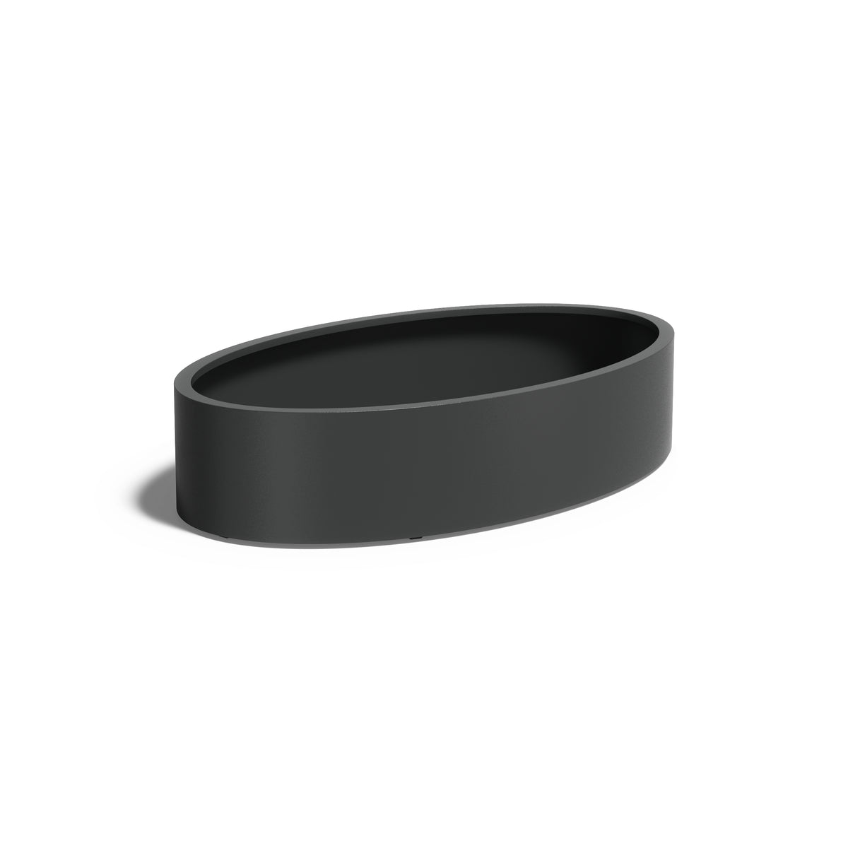Pflanzkübel ADEZZ ELLIPSE aus Aluminium, 200 × 120 × 40 cm – Modellabbildung
