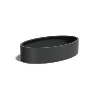 Pflanzkübel ADEZZ ELLIPSE aus Aluminium, 200 × 120 × 40 cm – Modellabbildung