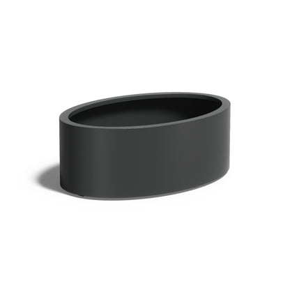 Pflanzkübel ADEZZ ELLIPSE aus Aluminium, 120 × 80 × 40 cm – Modellabbildung