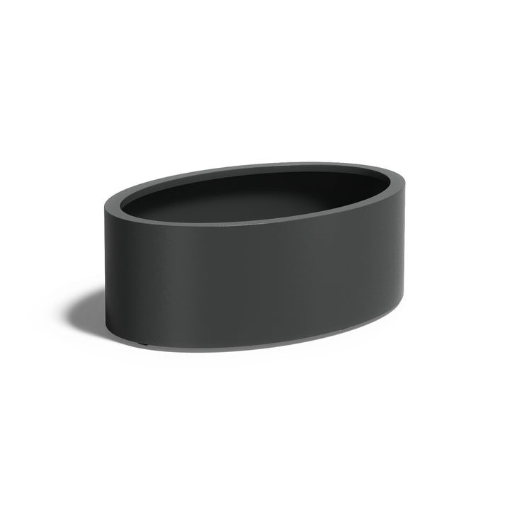 Pflanzkübel ADEZZ ELLIPSE aus Aluminium, 120 × 80 × 40 cm – Modellabbildung