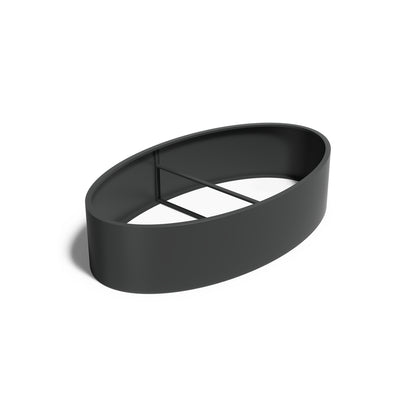Pflanzkübel ADEZZ ELLIPSE aus Aluminium, 280 × 160 × 60 cm – Modellabbildung