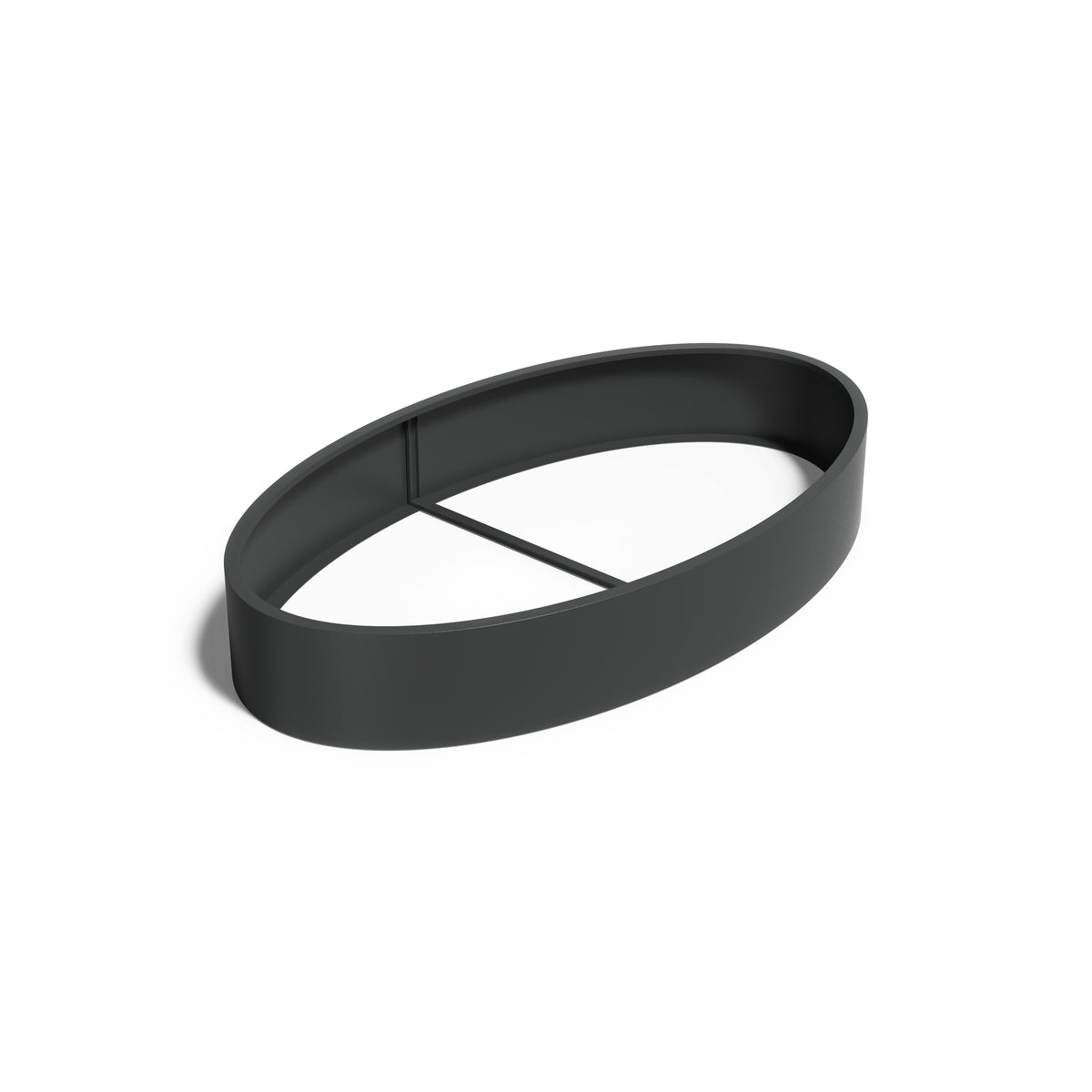 Pflanzkübel ADEZZ ELLIPSE aus Aluminium, 280 × 160 × 40 cm – Modellabbildung