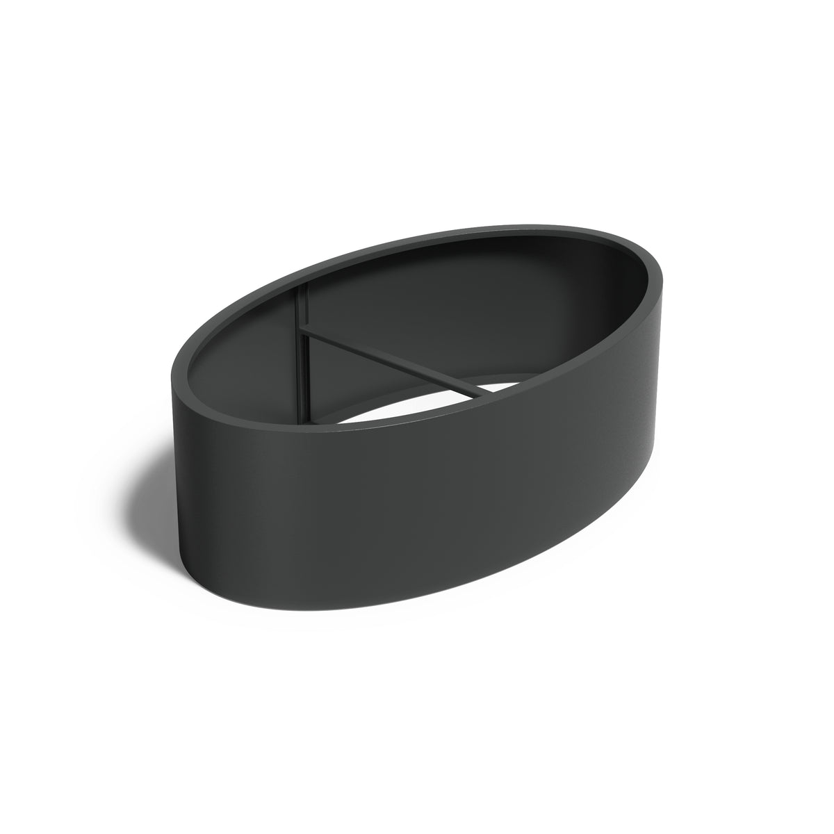 Pflanzkübel ADEZZ ELLIPSE aus Aluminium, 200 × 120 × 60 cm – Modellabbildung