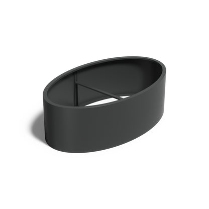 Pflanzkübel ADEZZ ELLIPSE aus Aluminium, 200 × 120 × 60 cm – Modellabbildung