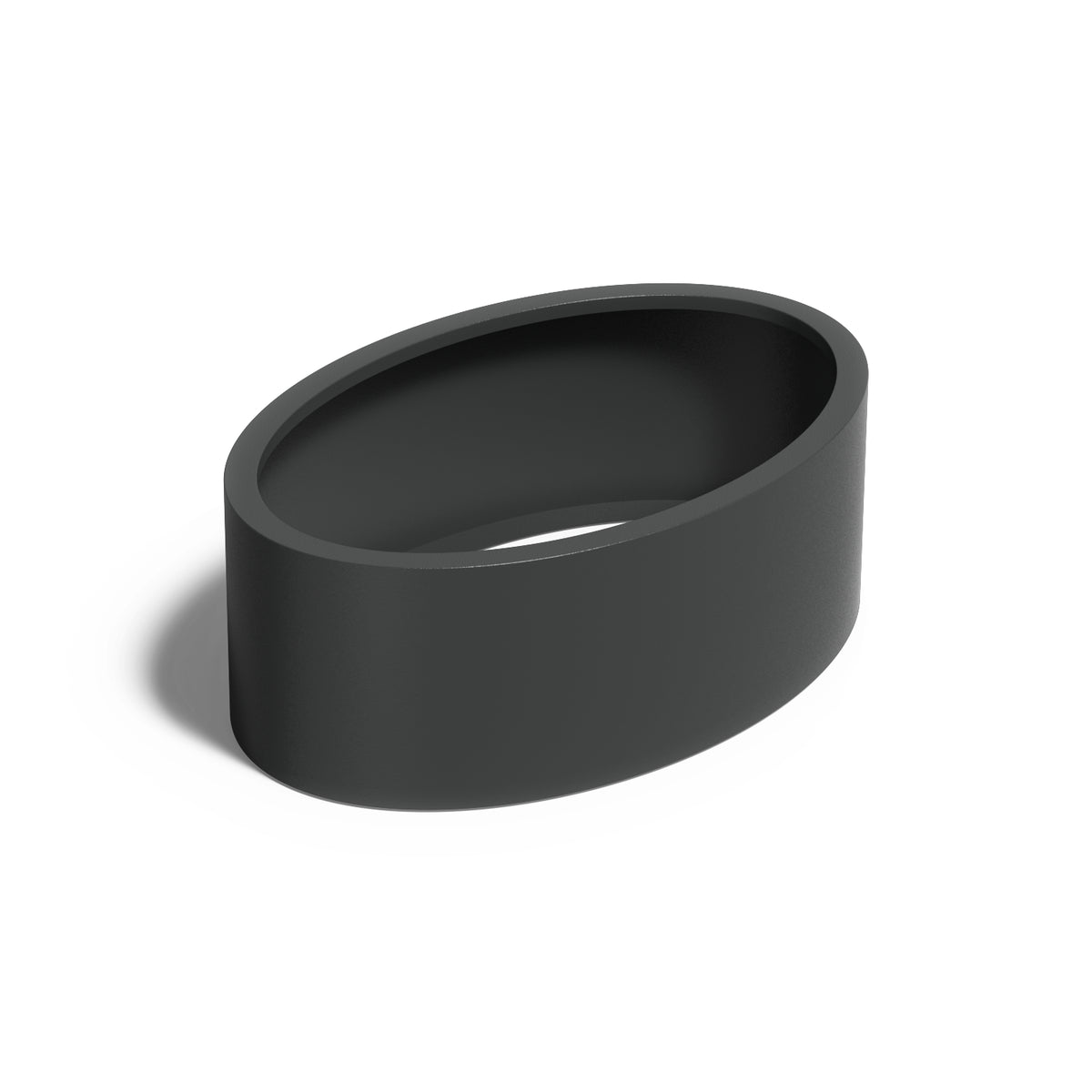 Pflanzkübel ADEZZ ELLIPSE aus Aluminium, 120 × 80 × 40 cm – Modellabbildung