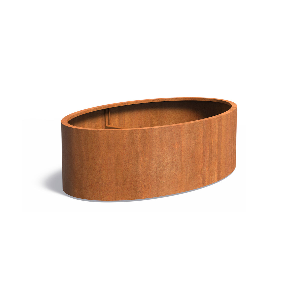 Pflanzkübel ADEZZ ELLIPSE aus Cortenstahl, 200 × 120 × 60 cm