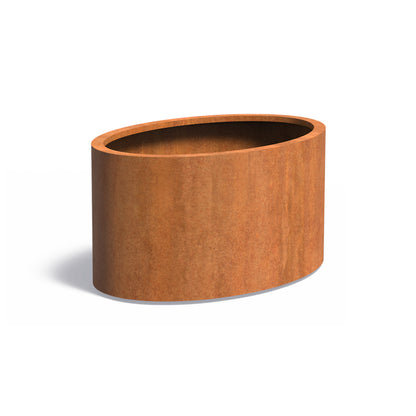 Pflanzkübel ADEZZ ELLIPSE aus Cortenstahl, 120 × 80 × 60 cm