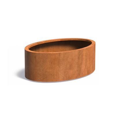 Pflanzkübel ADEZZ ELLIPSE aus Cortenstahl, 120 × 80 × 40 cm