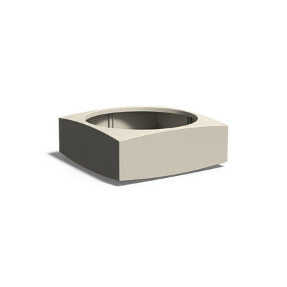 Pflanzkübel ADEZZ NOOA aus Aluminium, 120 × 120 × 45 cm – Modellabbildung