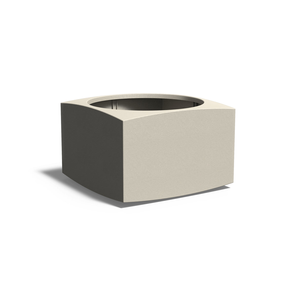 Pflanzkübel ADEZZ NOOA aus Aluminium, 120 × 120 × 80 cm – Modellabbildung