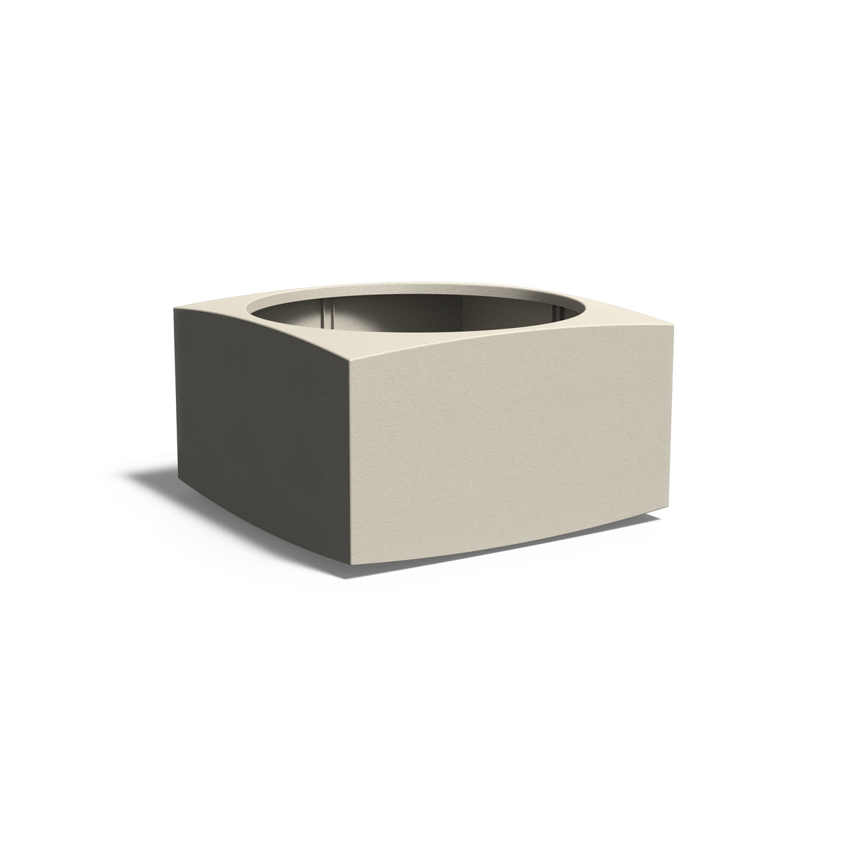 Pflanzkübel ADEZZ NOOA aus Aluminium, 140 × 140 × 80 cm – Modellabbildung