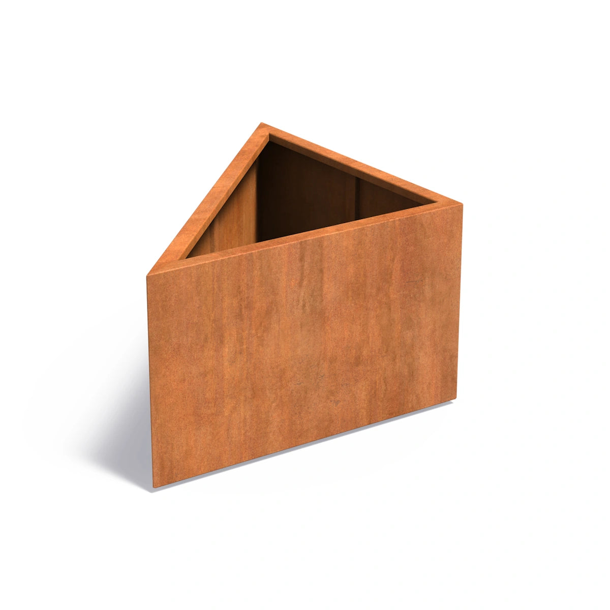 Pflanzkübel ADEZZ TRIANGLE aus Cortenstahl, 100 × 100 × 60 cm